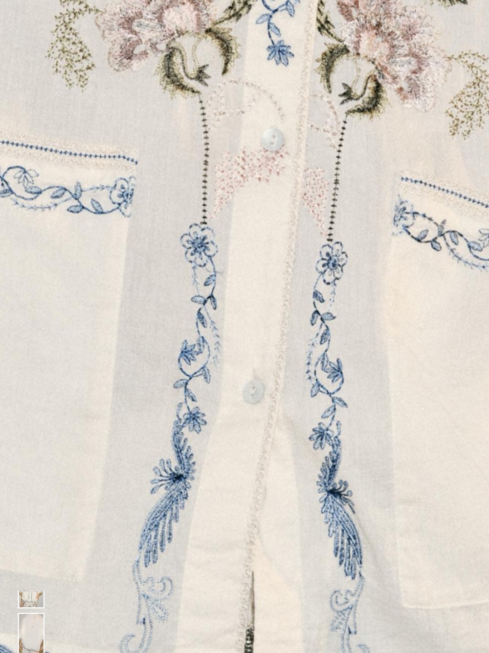 Zara Floral Embroidered top - Picture 2 of 3